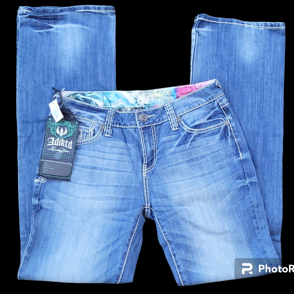 Adiktd Denim Blue Jeans, Athletic Fit/ Boot Cut, Size 10 31x36